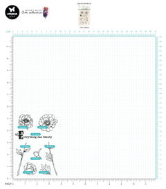JMA Clear Stamp Single Peony Elements Essentials 148x105x3mm 8 PC nr.339-2