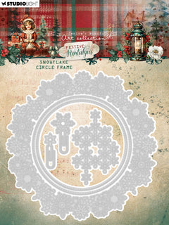 JMA Cutting Die Snowflake Circle Frame Festive Nostalgia 6 PC-1