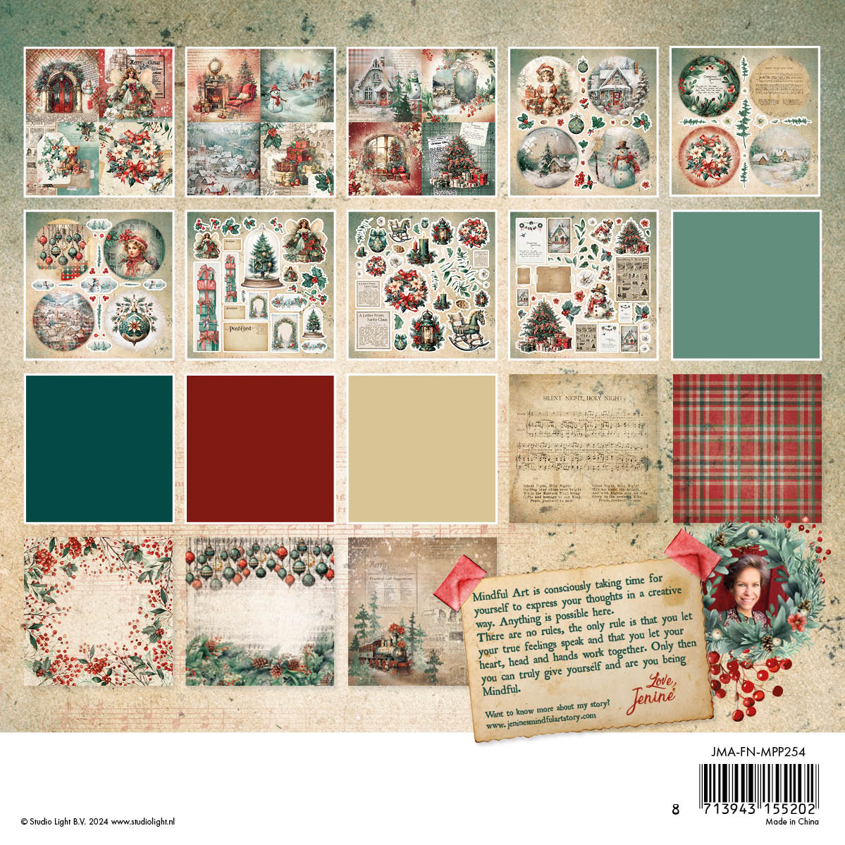 JMA Mixed Paper Pad Vellum, Unicolor & Elements Festive Nostalgia 36 SH-2