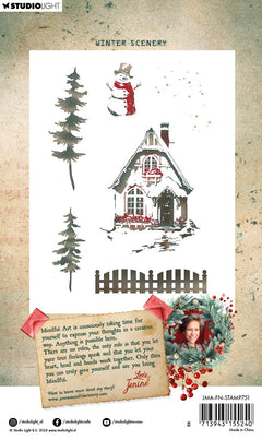 JMA Clear Stamp Winter Scenery Festive Nostalgia 6 PC-2