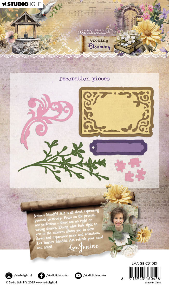 JMA Cutting Die Decoration Pieces Growing & Blooming 7 Pieces-2