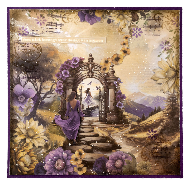 Sello transparente JMA Hopeful Swirls Growing & Blooming, 6 piezas-6