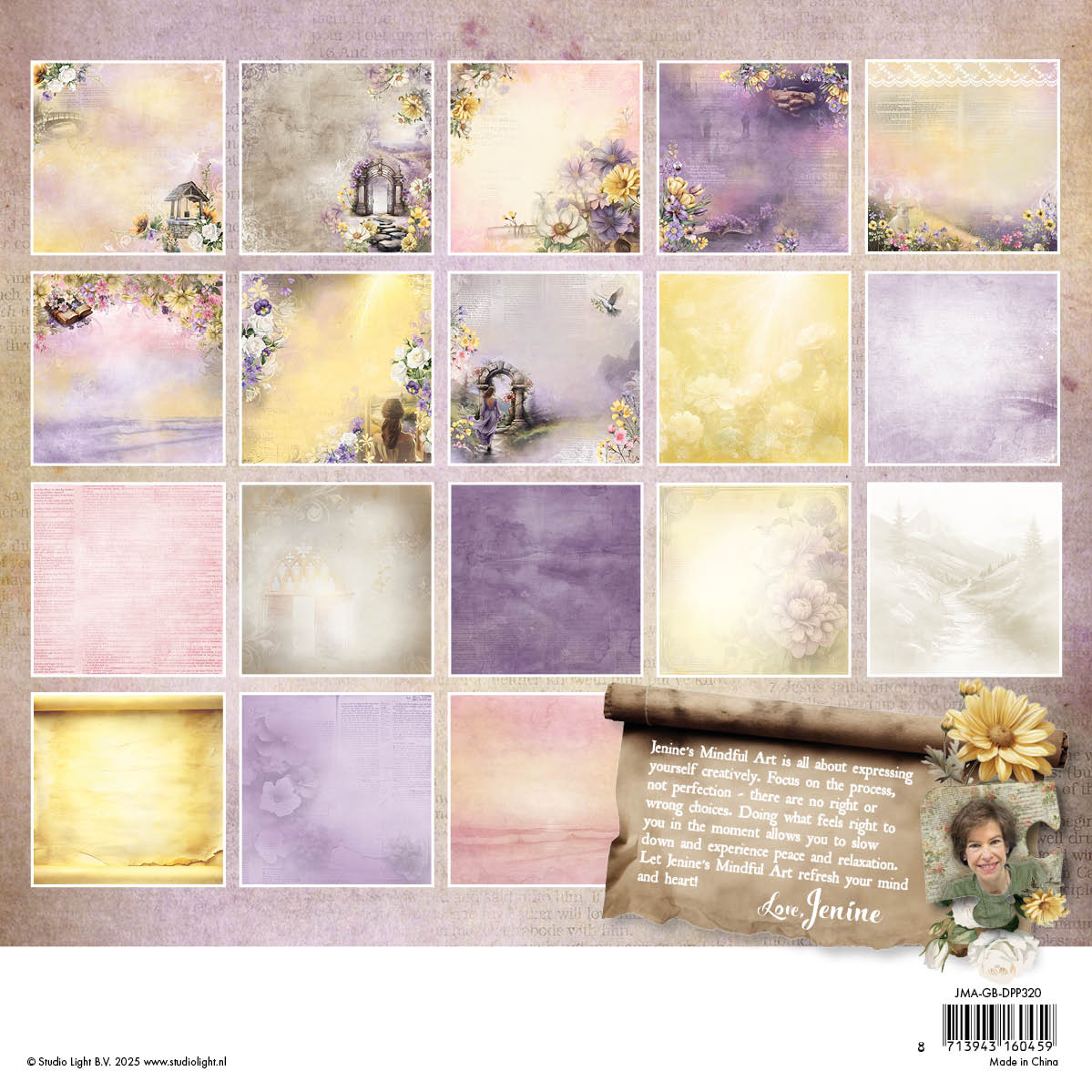 JMA Designer Paper Pad Background Paper Growing & Blooming 36 Sheets-2