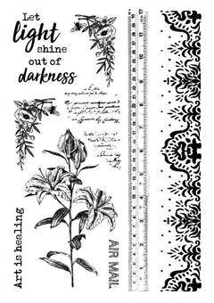 JMA Rub On Sticker Quotes & Vintage Elements Inner Peace 148x210x2mm 6 SH nr.03-4