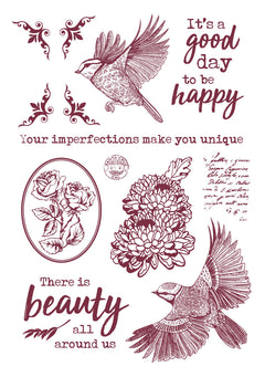 JMA Rub On Sticker Quotes & Vintage Elements Inner Peace 148x210x2mm 6 SH nr.03-6