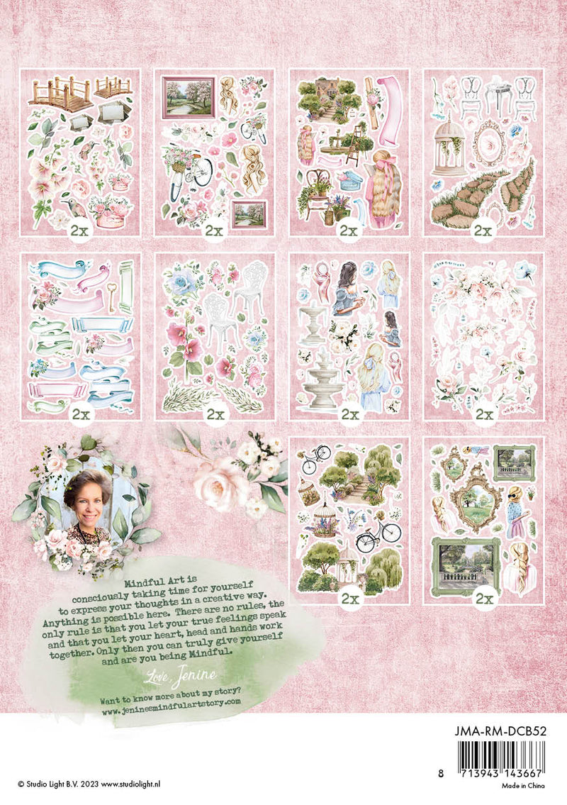 JMA Die Cut Block Paper Elements Romantic Moments 148x210x5mm 20 SH nr.52-3