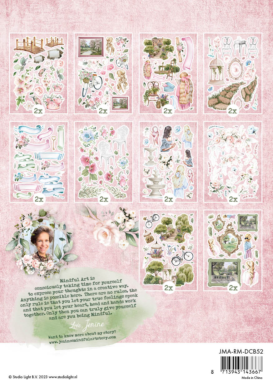 JMA Die Cut Block Paper Elements Romantic Moments 148x210x5mm 20 SH nr.52-3