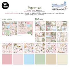 JMA Paper Pad Small Designs & Elements Romantic Moments 203x203x9mm 36 SH nr.97-2