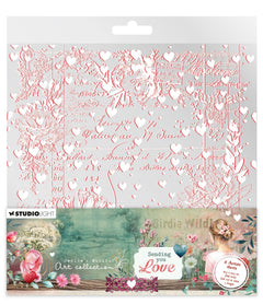 JMA Acetate Sheets White & Soft Red Sending You Love 6 SH-1