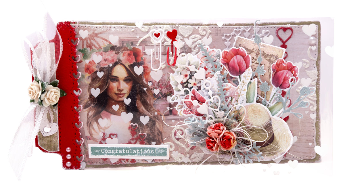 Bloc de papel decorativo de doble cara JMA para álbumes de recortes Sending You Love, 12 hojas-3