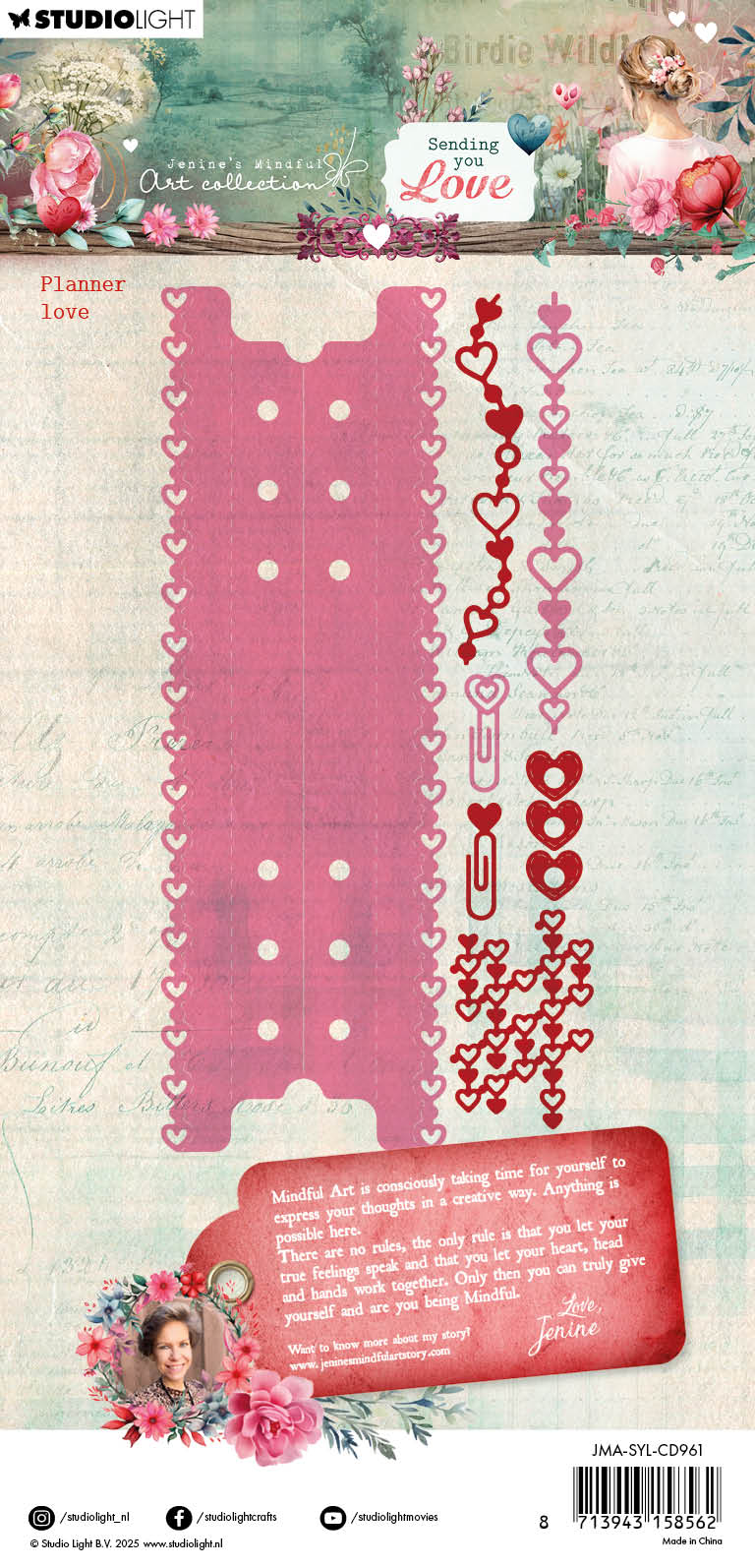 JMA Cutting Die Planner Love Sending You Love 7 PC-2