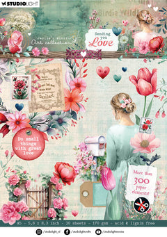 JMA Die-Cut Paper Pad Paper Elements Sending You Love 20 SH-1