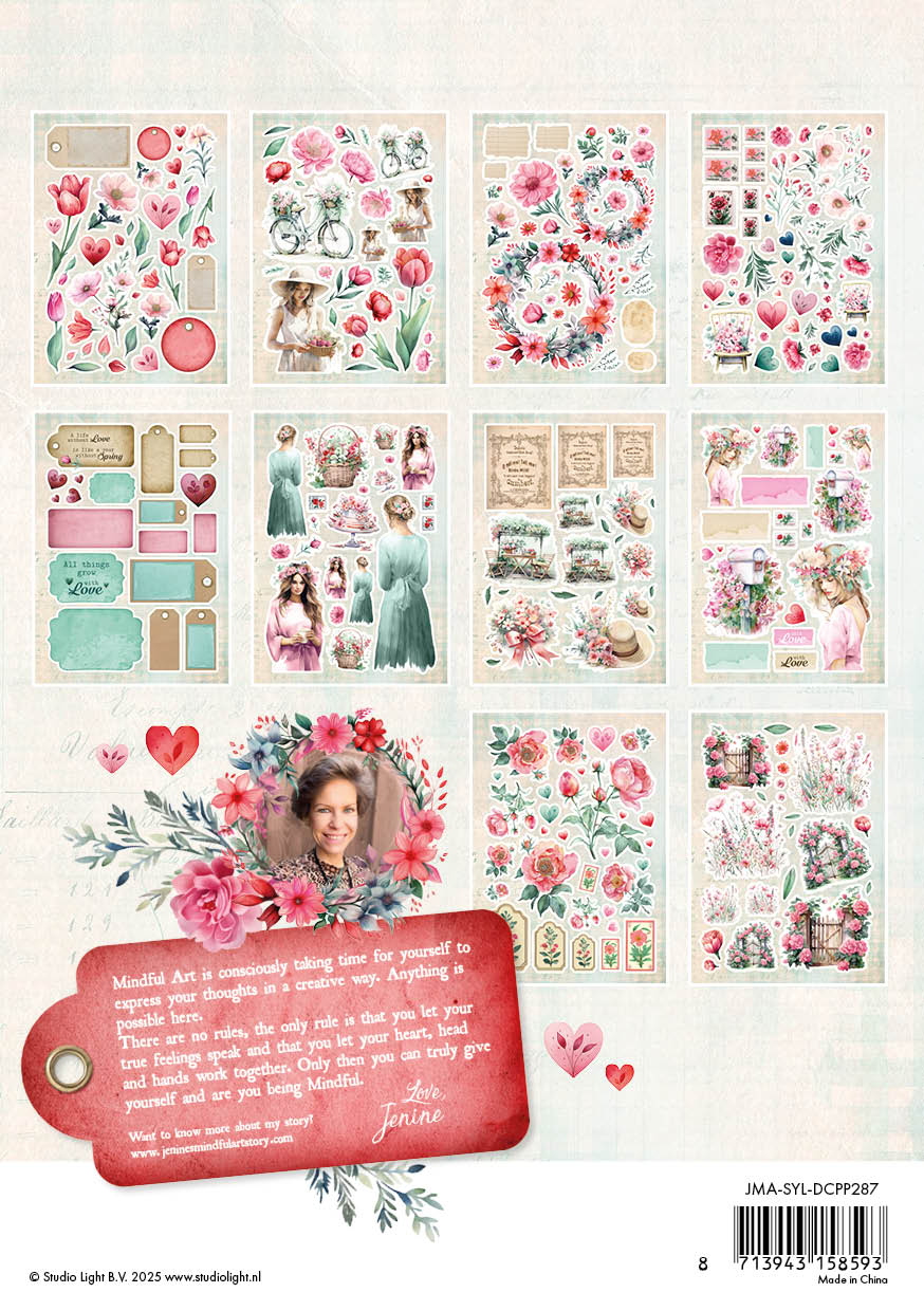 JMA Die-Cut Paper Pad Paper Elements Sending You Love 20 SH-2