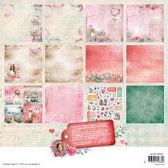 Bloc de papel decorativo de doble cara JMA para álbumes de recortes Sending You Love, 12 hojas-2