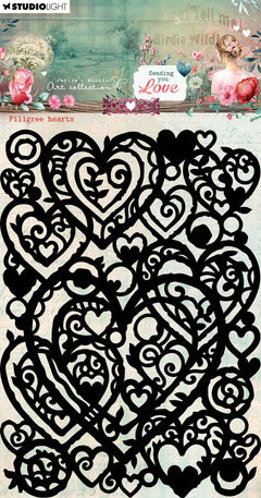 JMA Mask Filigree Hearts Sending You Love 1 PC-1