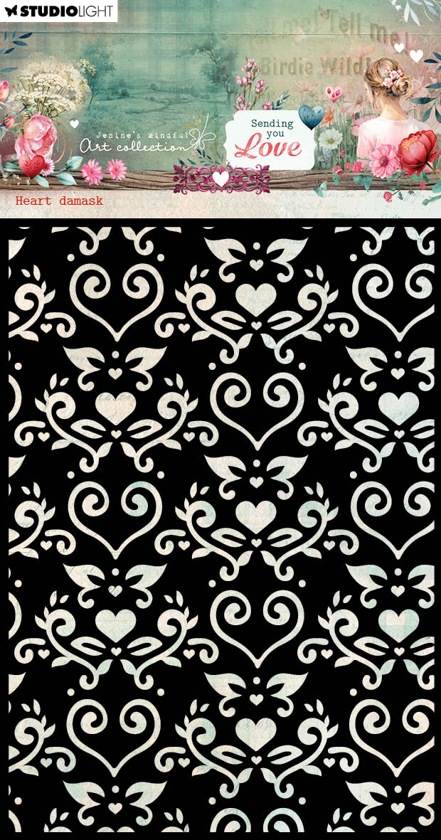 JMA Mask Heart Damask Sending You Love 1 PC-1