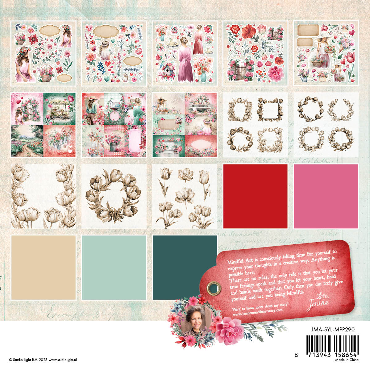 JMA Mixed Paper Pad Vellum, Unicolor & Elements Sending You Love 36 SH-2