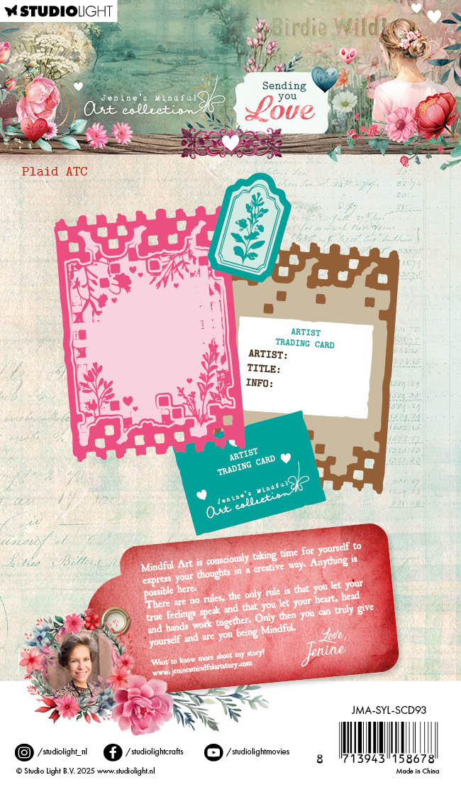 JMA Stamp And Cutting Dies Plaid ATC Sending You Love 14 PC-2