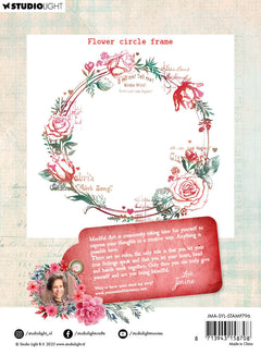 JMA Clear Stamps Flower Circle Frame Sending You Love 1 PC-2