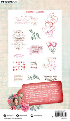 JMA Clear Stamps Romantic Elements Sending You Love 13 PC-2
