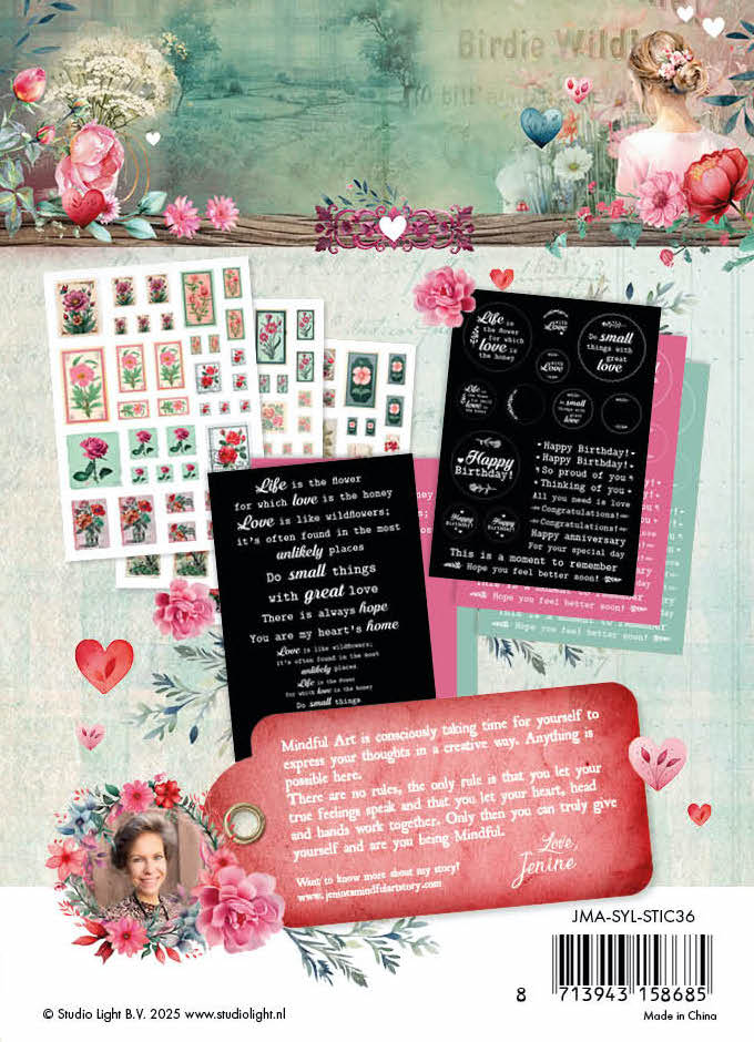 JMA Sticker Sheets Postage Stamps & Quotes Sending You Love 9 SH-2