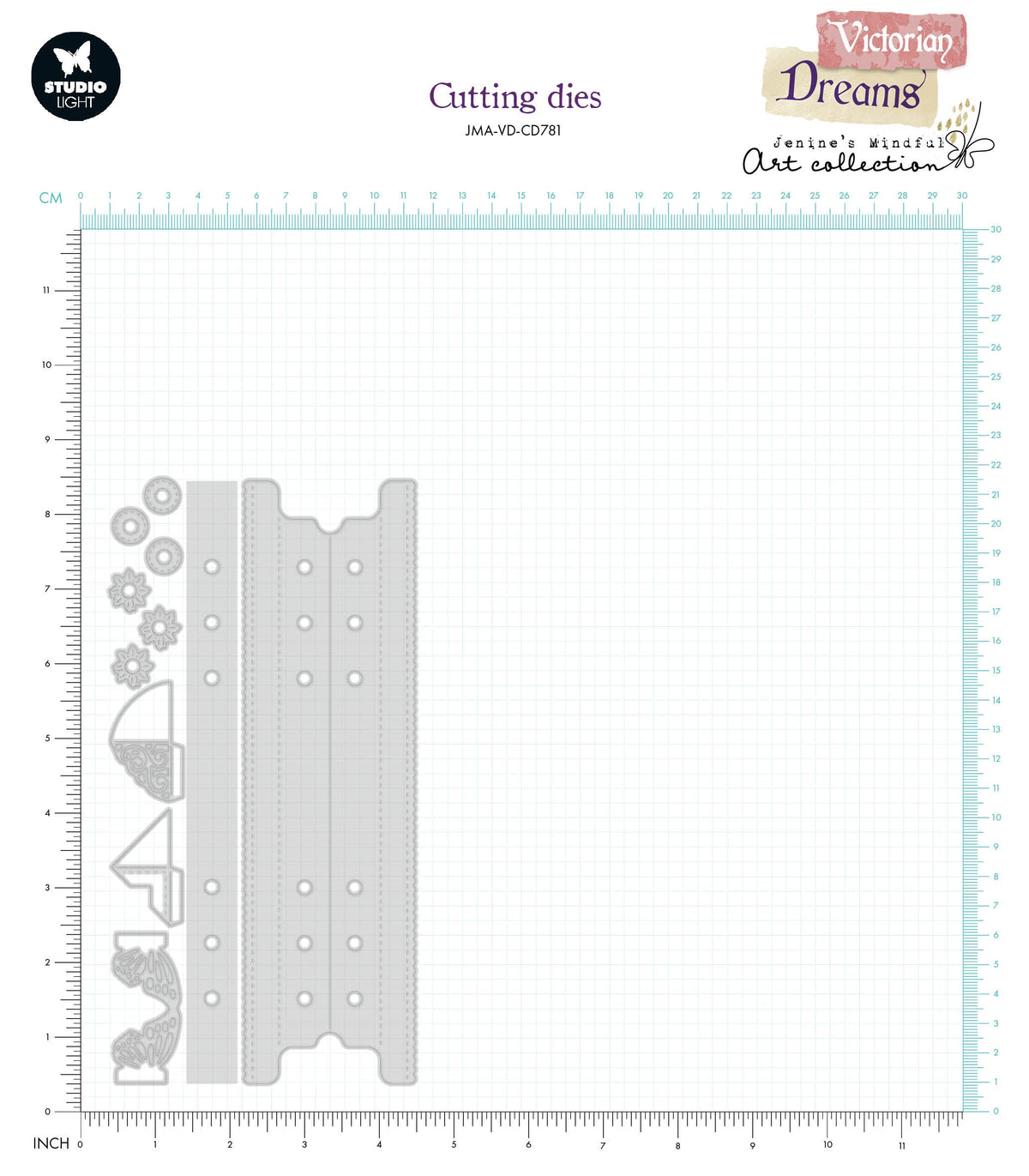 JMA Cutting Die Journal Elements Victorian Dreams 11 PC-2