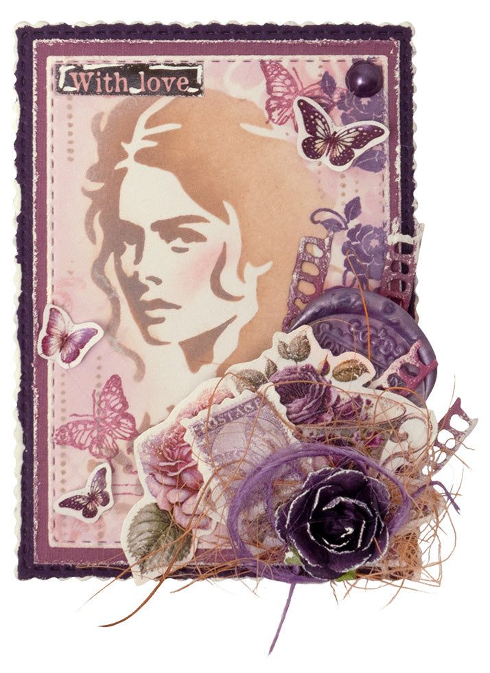 Hojas de pegatinas JMA negras, kraft, blancas - Sueños victorianos ingleses 9 SH-6