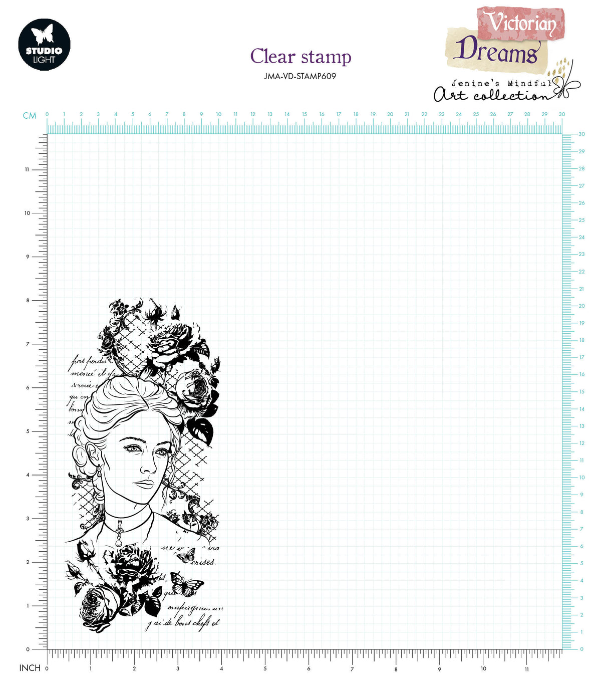 JMA Clear Stamp Victorian Beauty Victorian Dreams 1 PC-2