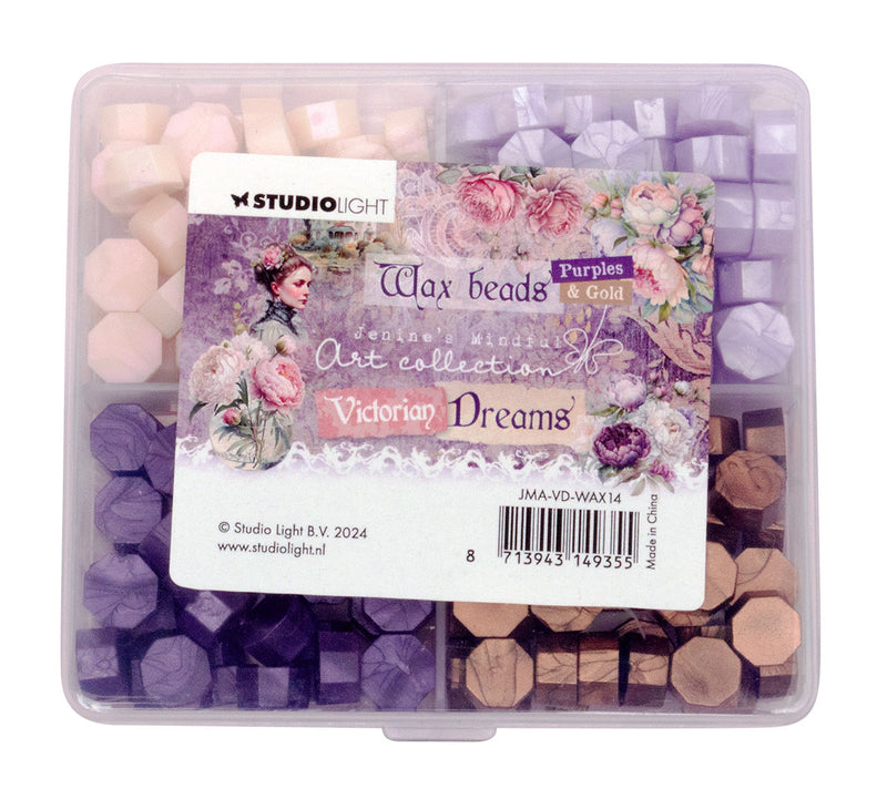 Perles de cire JMA 4 couleurs Rêves victoriens violets 60 G-1