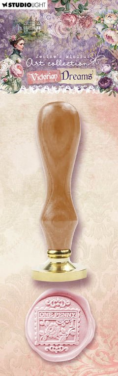 Sello de cera JMA con mango, diseño Victorian Dreams, 1 unidad-1