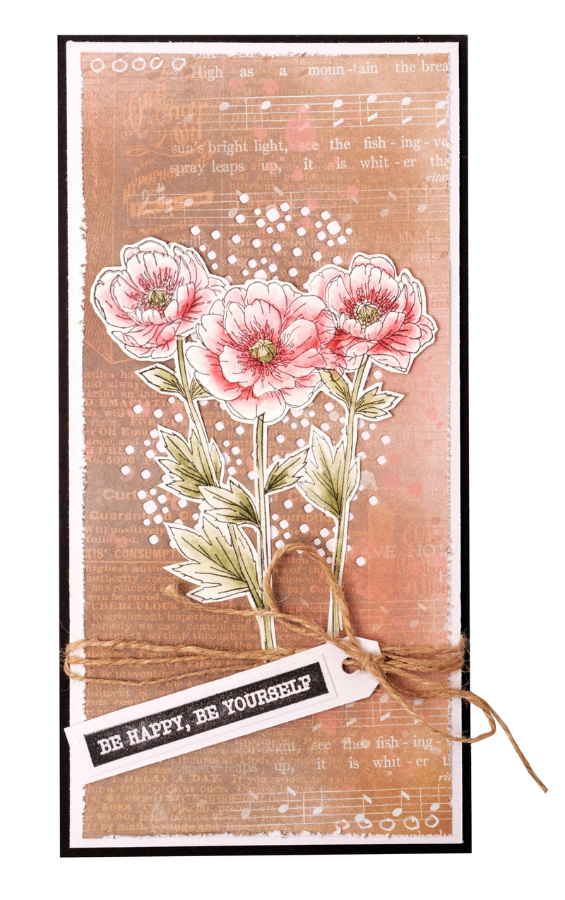 JMA Clear Stamp Single Peony Elements Essentials 148x105x3mm 8 PC nr.339-4