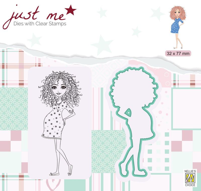 Just Me Stamp & Die Set Pregnant-1