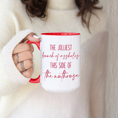 "Jolliest Bunch This Side of the Nuthouse" Mug — Funny Holiday Mug-1