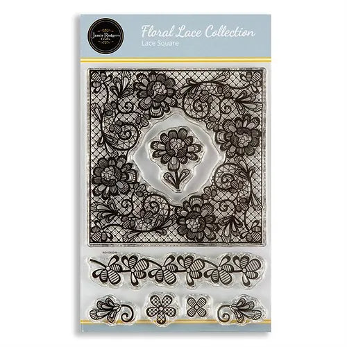 Jamie Rodgers Crafts Lace Square A6 Clear Stamp Set-1