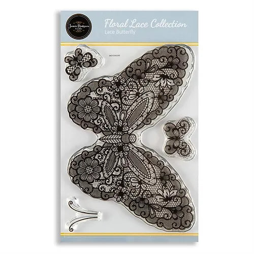 Jamie Rodgers Crafts Lace Butterfly A6 Clear Stamp Set-1