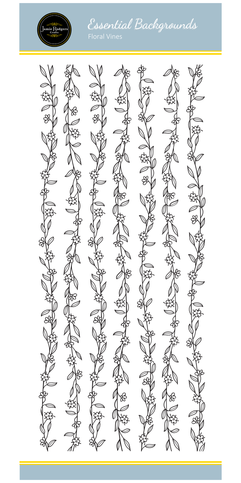 Jamie Rodgers Crafts Floral Vines DL Clear Stamp Set-1
