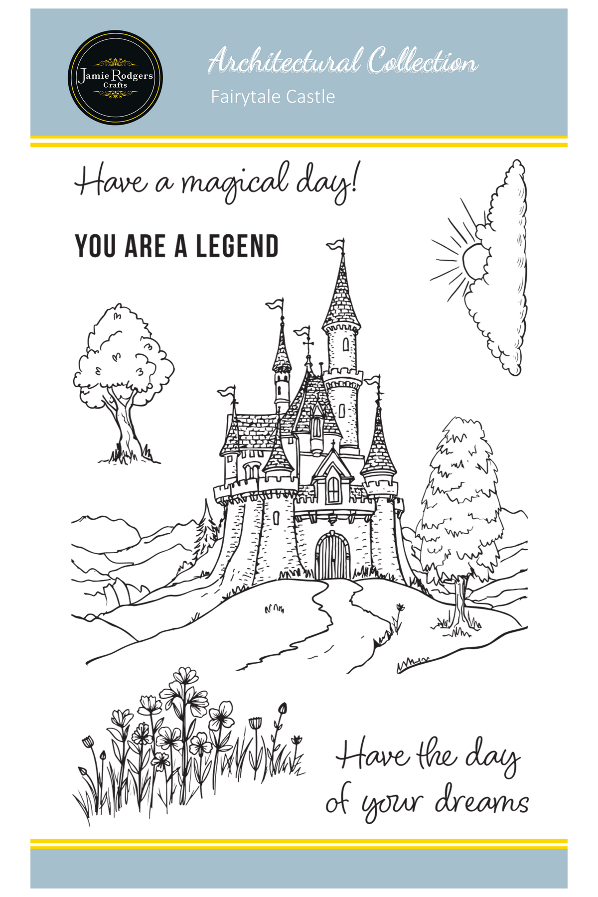 Jamie Rodgers Crafts Fairytale Castle A6 Clear Stamp Set-1
