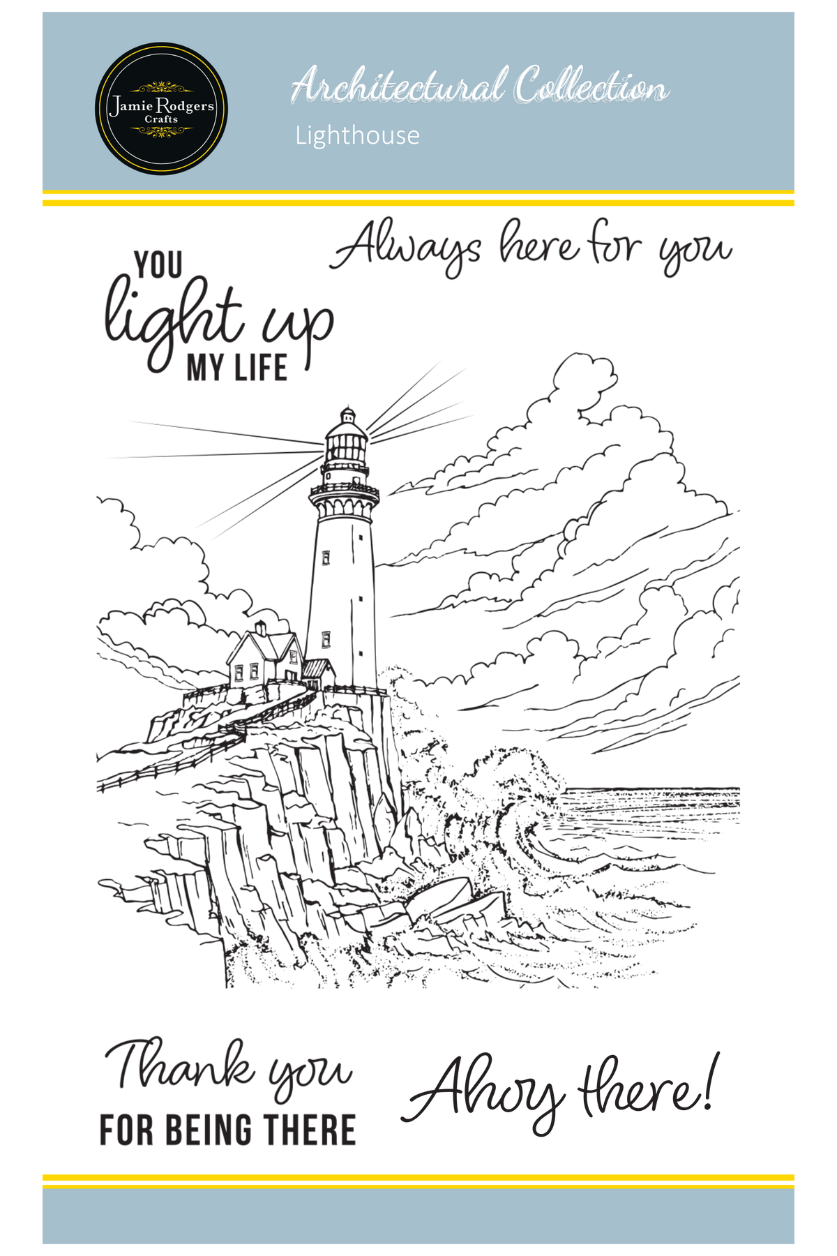 Jamie Rodgers Crafts Lighthouse A6 Clear Stamp Set-1
