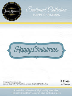 Jamie Rodgers Crafts - Happy Christmas Sentiment Die Set-1