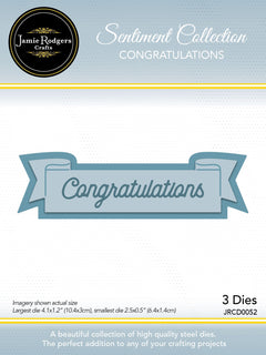 Jamie Rodgers Crafts - Congratulations Sentiment Die Set-1