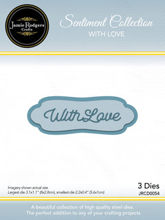 Jamie Rodgers Crafts - With Love Sentiment Die Set-1