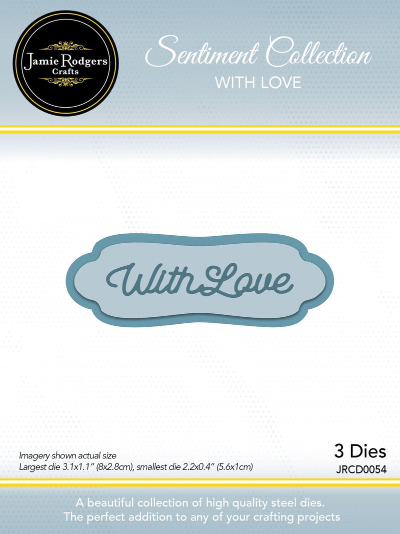 Jamie Rodgers Crafts - With Love Sentiment Die Set-1