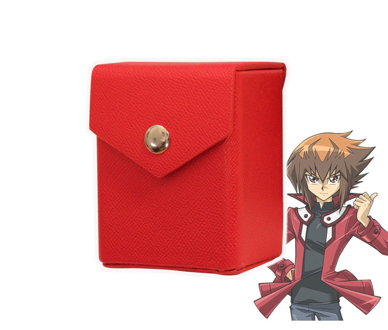 Red Mach 2 Deck Box - Hard Shell - Textured Vegan Leather-1