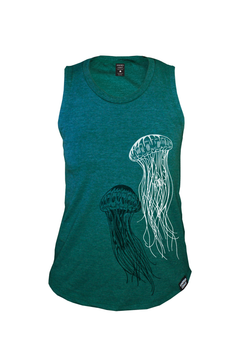 JELLYFISH - Women's Relaxed Tank - Heather Green-2