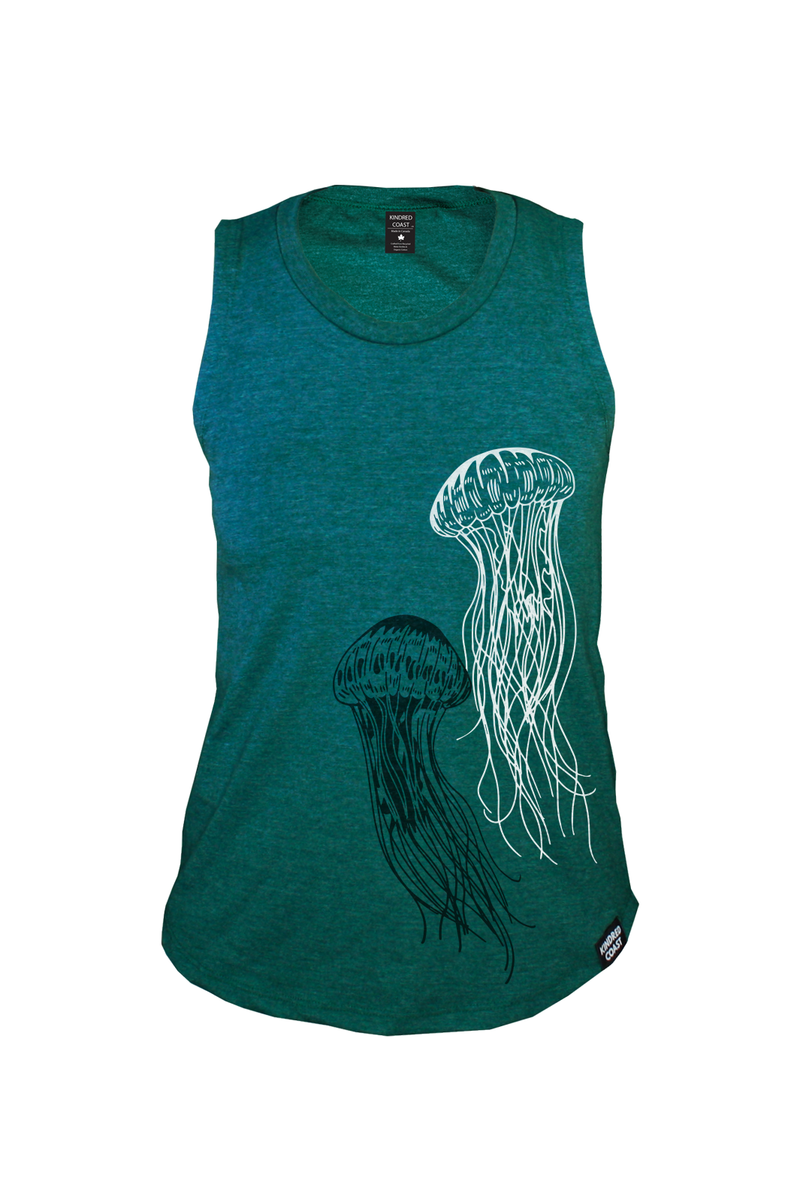JELLYFISH - Women's Relaxed Tank - Heather Green-2