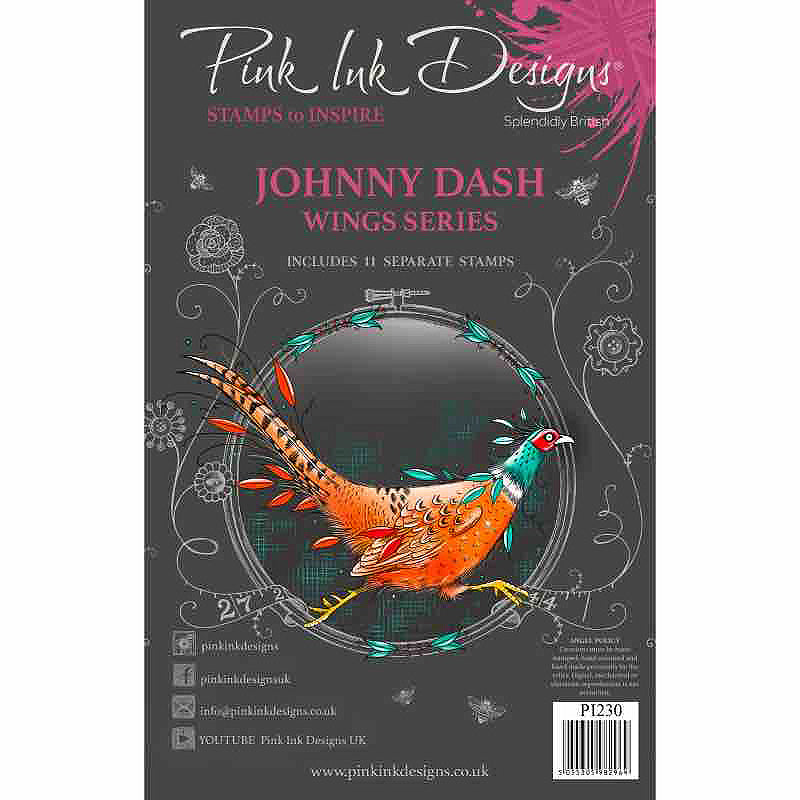 Pink Ink Designs Johnny Dash 6 in x 8 in Clear Stamp Set-1