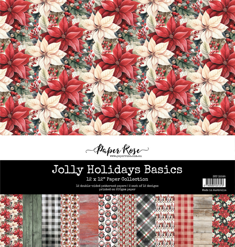 Collection de papiers 30x30 cm Jolly Holidays Basics 32595-1