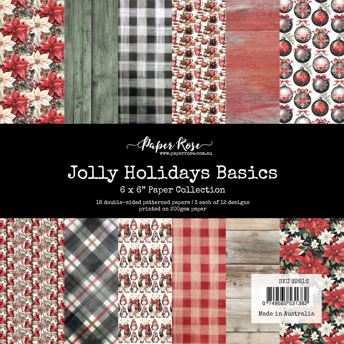 Jolly Holidays Basics 6x6 Paper Collection 32616-1