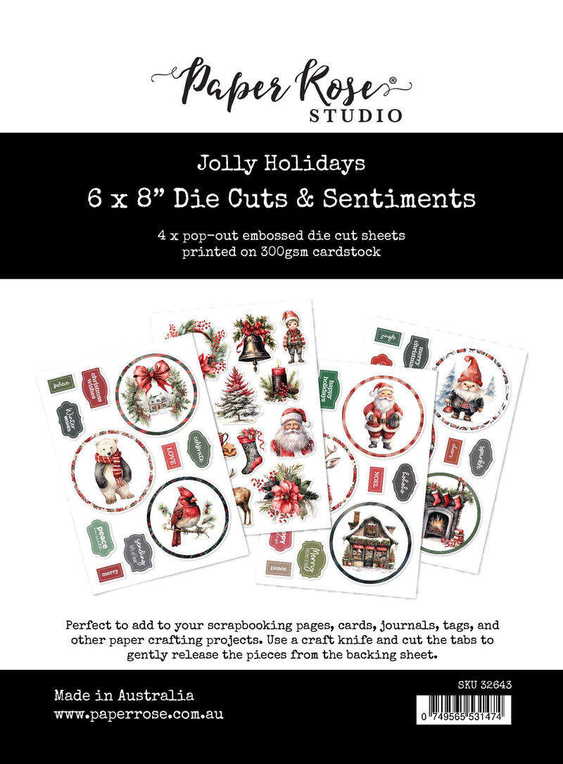 Jolly Holidays 6x8" Die Cuts & Sentiments 32643-1