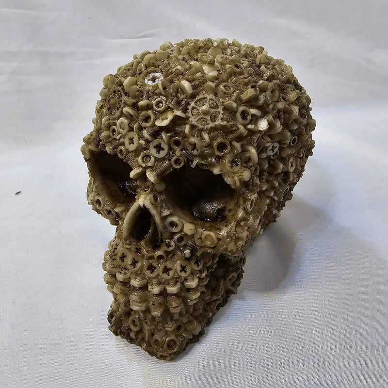 Junkyard Mechanic Skull Figurine-2